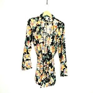 Floral Blazer with adjustable tie